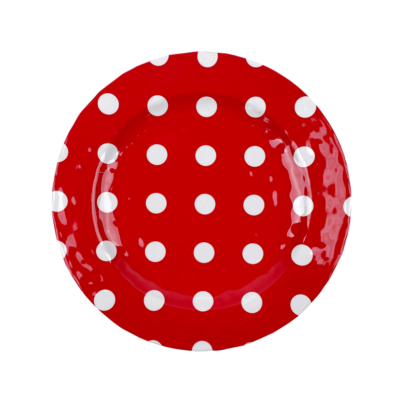 Red Melamine Serving Plate