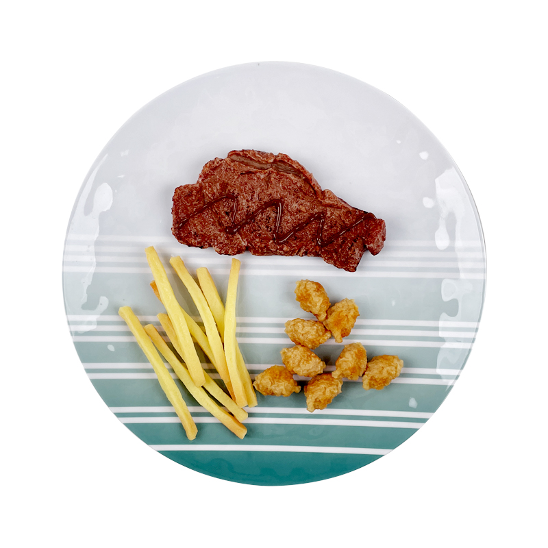 Green melamine dinner plate