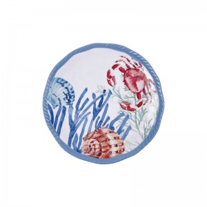 Cheap Price Wholesale Custom Melamine Plates Ocean series Logo coral scallop crab conch pattern Customized Melamine Plate