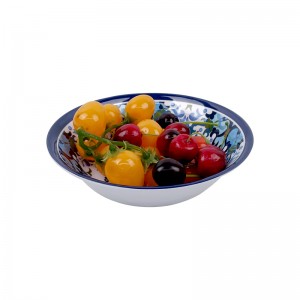 Wholesale Tableware Deep Bowl Salad Blue Bowl Deep Blue Big Capacity Melamine Bowl