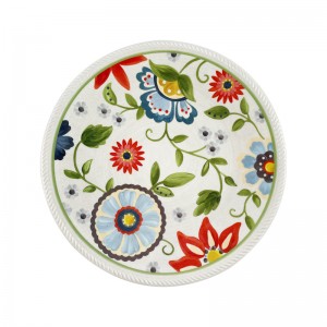 Beauty melamine serve plate, custom design plastic tableware