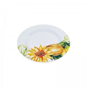 Northern European Style Household Decorative Sunflower Shape Melamine Fruits Snack Dinner Plate