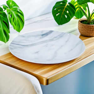 Cheap custom wholesale marble design melamine bulk dinner plate home use food grade quality