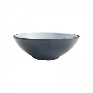 Elegant appearance dinnerwaer black melamine round noodle ramen bowl big