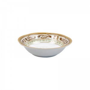 Wholesale China White Tableware Unbreakable Plastic Bowl Flowers Decal Printed Melamine Bowl