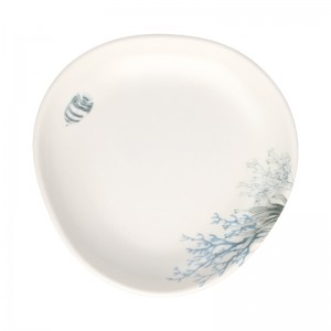 White Round Restaurant Melamine Unbreakable Dinner Plate