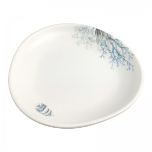 White Round Restaurant Melamine Unbreakable Dinner Plate