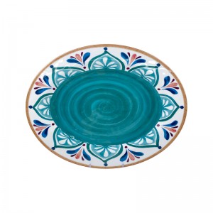 هول سيل فوڊ گريڊ melamine اوول پليٽ 12inch melamine kitchenware رات جي ماني اوول پليٽ