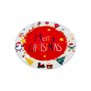 Christmas Melamine Dinner Plate Sets Holiday Plates Dishes Sets 9/11inch Dinner Dessert Plates