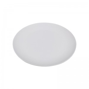 Plates restaurant white plastic dinner plates 6pcs set 7 8 9inch large solid white plate melamine 100%