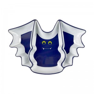 Children Halloween Bat Shape Cartoon Plate Unique Shape Dinner Print Plate