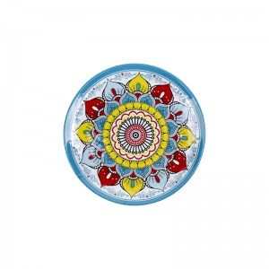 A5 melamine plate Custom Flower Design Colored Flat Melamine Dinner Plates