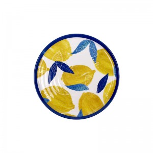 7 9 inch cheap promotional custom melamine dinner plate lemon dinner plate