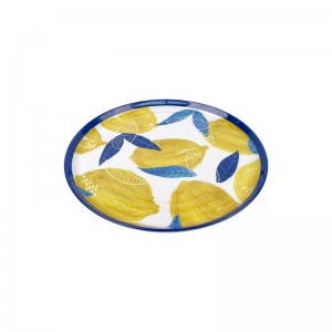 7 9 inch cheap promotional custom melamine dinner plate lemon dinner plate