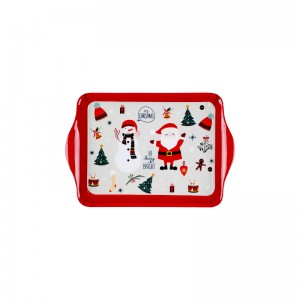 Wholesale Christmas melamine food tray set melamine serving trays rectangle melamine custom tray for restaurant/hotel