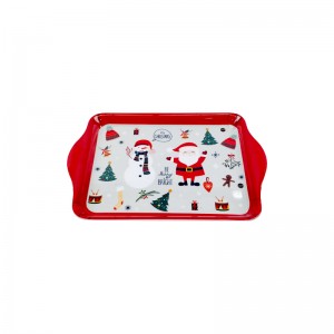 Wholesale Christmas melamine food tray set melamine serving trays rectangle melamine custom tray for restaurant/hotel