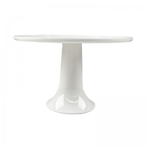 Food Grade White Melamine Cake Stand Plate