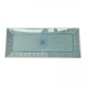 Manufacturer Wholesale High Quality Custom Rectangle Shape Sky Blue Melamine Ware Tray