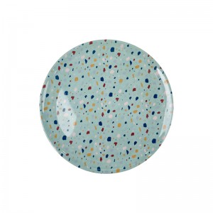 European style terrazzo decal restaurant pasta plates melamine dinner plate