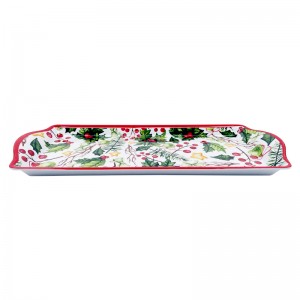 12/14/16 inch Wholesale Christmas tray rectangle melamine serving trays rectangle tray for restaurant/hotel/bar