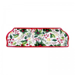 12/14/16 inch Wholesale Christmas tray rectangle melamine serving trays rectangle tray for restaurant/hotel/bar