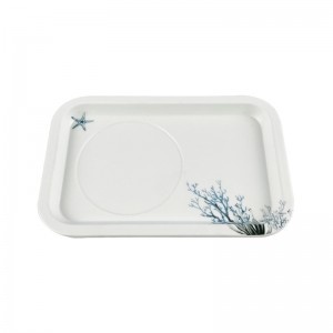 Elegant appearance imitation ceramics fruit melamine tray