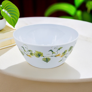 Wholesale modern kitchen melamine V shape big mixing salad bowl large white serving melamine bowls