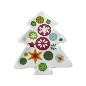 Melamine Ware Made Dinnerware Wholesale Christmas Tree Plate made In China