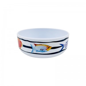 Wholesale sea design colorful unbreakable melamine rice bowl deep fruit bowl melamine big candy bowl