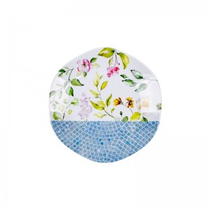 High quality restaurant use food grade durable plastic round melamine serving plate