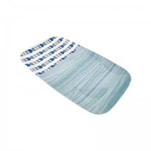 Custom Color Melamine Serving Platters Rectangular Trays White and blue Serving Platters Melamine Plate