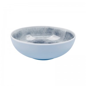 Luxury 6 7 8 9 Inch Customized Design Plastic Mixing Bowls Wholesale Swirl Tableware Melamine Salad Bowls