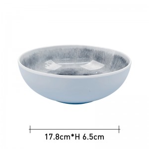 Luxury 6 7 8 9 Inch Customized Design Plastic Mixing Bowls Wholesale Swirl Tableware Melamine Salad Bowls