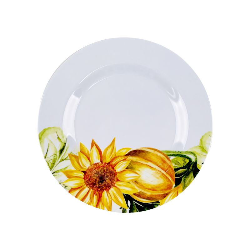 Sunflower design melamine plate