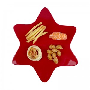 Plastic Professional Kitchen Flat Pentagram Shape Melamine Dinner Plate Cake Plate