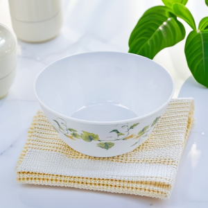 Wholesale modern kitchen melamine V shape big mixing salad bowl large white serving melamine bowls