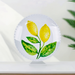 High Quality Lemon Pattern Melamine Dinner Plates Set Pizza Pasta Serving Dishes Classic Style Tableware Dessert Dishes