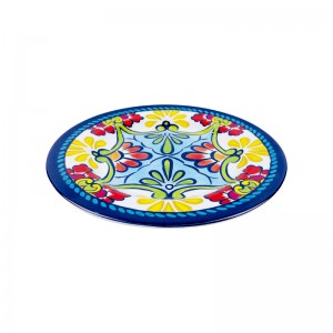 Custom printing Dishes Dinner Salad Dessert Modern European Round Melamine Plates