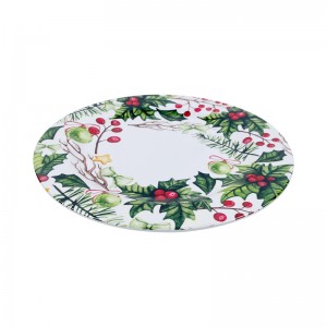 Wholesale 8 inches Christmas Tree Series Fine Melamine Salad Plate for Thanksgiving Other Special Occasions Dishwasher Safe