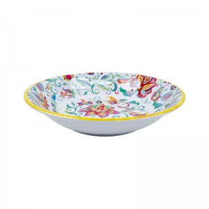 Free Sample Eco Friendly Restaurant Bowls Colourful Plastic Fruit Bowl Large Melamine Round Salad Bowl