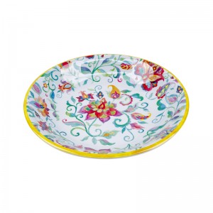 Free Sample Eco Friendly Restaurant Bowls Colourful Plastic Fruit Bowl Large Melamine Round Salad Bowl