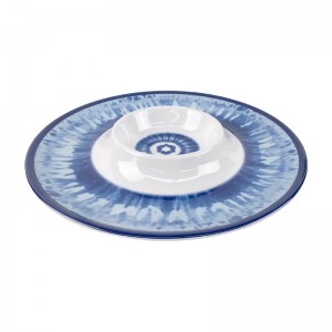 Chip and Dip Trays Factory Wholesale Cheap Irregular Fiber Snack Plate Plastic Plate Dish Cheap and Lowest Price Modern Everyday