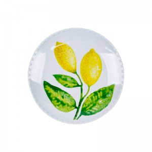 High Quality Lemon Pattern Melamine Dinner Plates Set Pizza Pasta Serving Dishes Classic Style Tableware Dessert Dishes