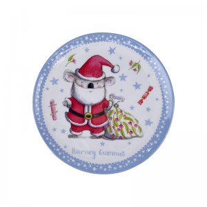 Wholesale 8inch New Desgin Christmas Santa family High Grade tableware melamine Plates Dinnerware for Part Wedding Home