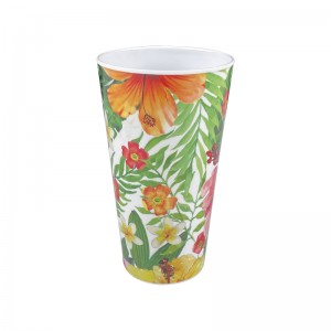 Fashion Flower Printed Melamine Plastic Drinkware Cups