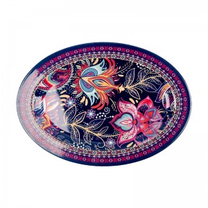 China Factory Supply High Quality low MOQ Dinnerware Set Melamine Oval Shaped Plates for sale