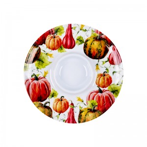 Harvest Festival Pumpkin melamine fruit plates decal and thickened living room decoration snack candy plates chip and dip tray