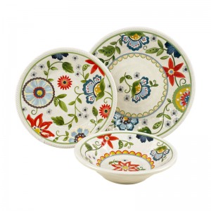 Restaurant Plastic Melamine Plate And Bowl Round Dinner Plate Set