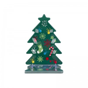 Wholesale Xmas Tree Shaped Decoration Plastic Restaurant Service Tray