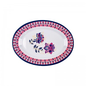 China Factory Supply High Quality low MOQ Dinnerware Set Melamine Oval Shaped Plates for sale